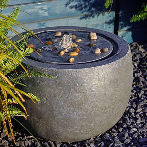 Tankana Garden Water Fountain with Lights, Pump, Pebbles