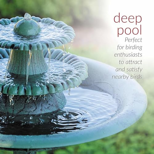 Alpine TEC106 Outdoor 3-Tier Pedestal Water Fountain, 35