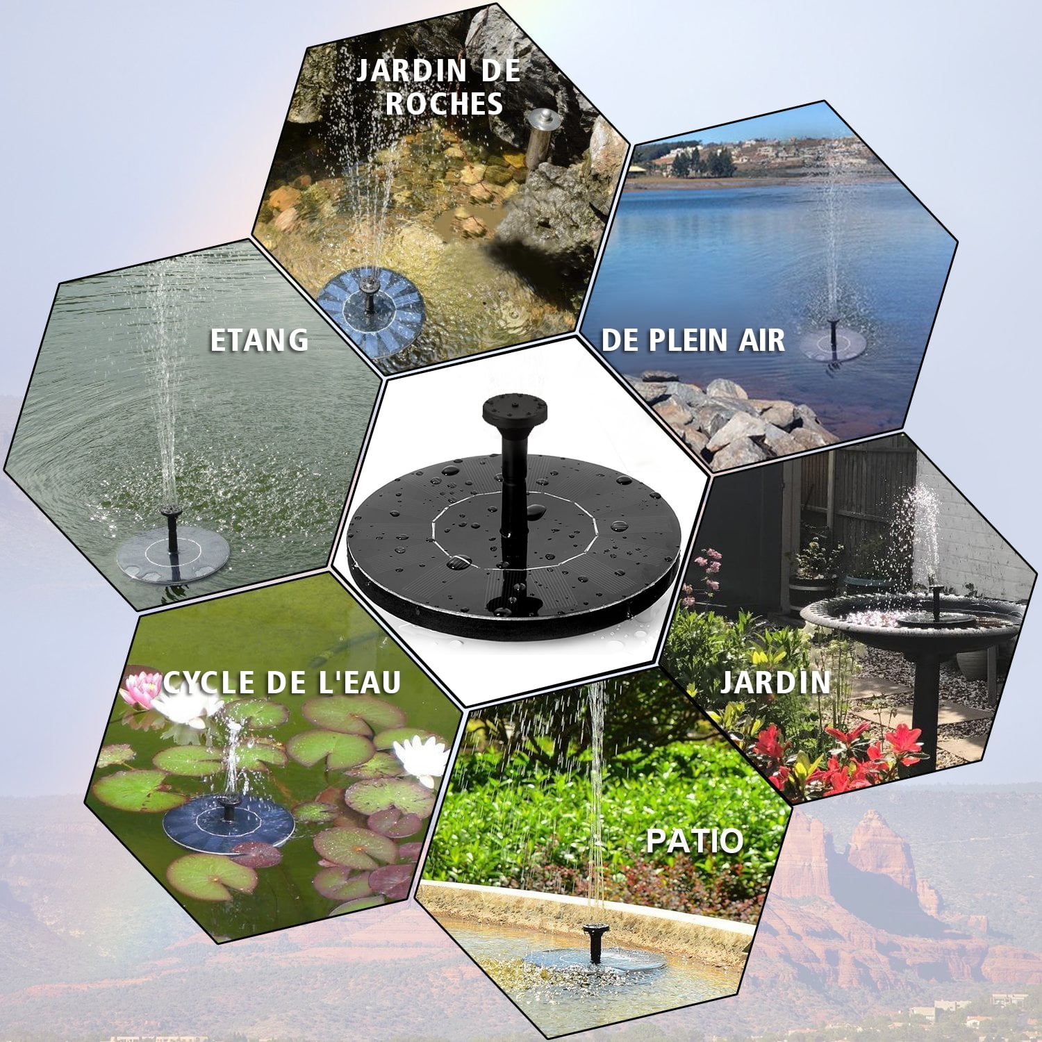 Solar Bird Bath Fountain Pump for Pool, Garden, Aquarium