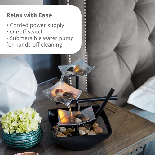 Homedics Tabletop Water Fountain - Zen Relaxation Décor