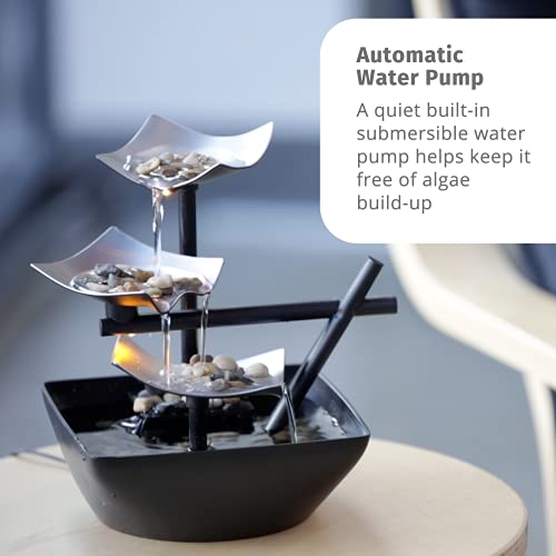 Homedics Tabletop Water Fountain - Zen Relaxation Décor