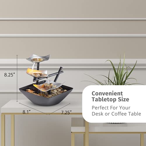 Homedics Tabletop Water Fountain - Zen Relaxation Décor