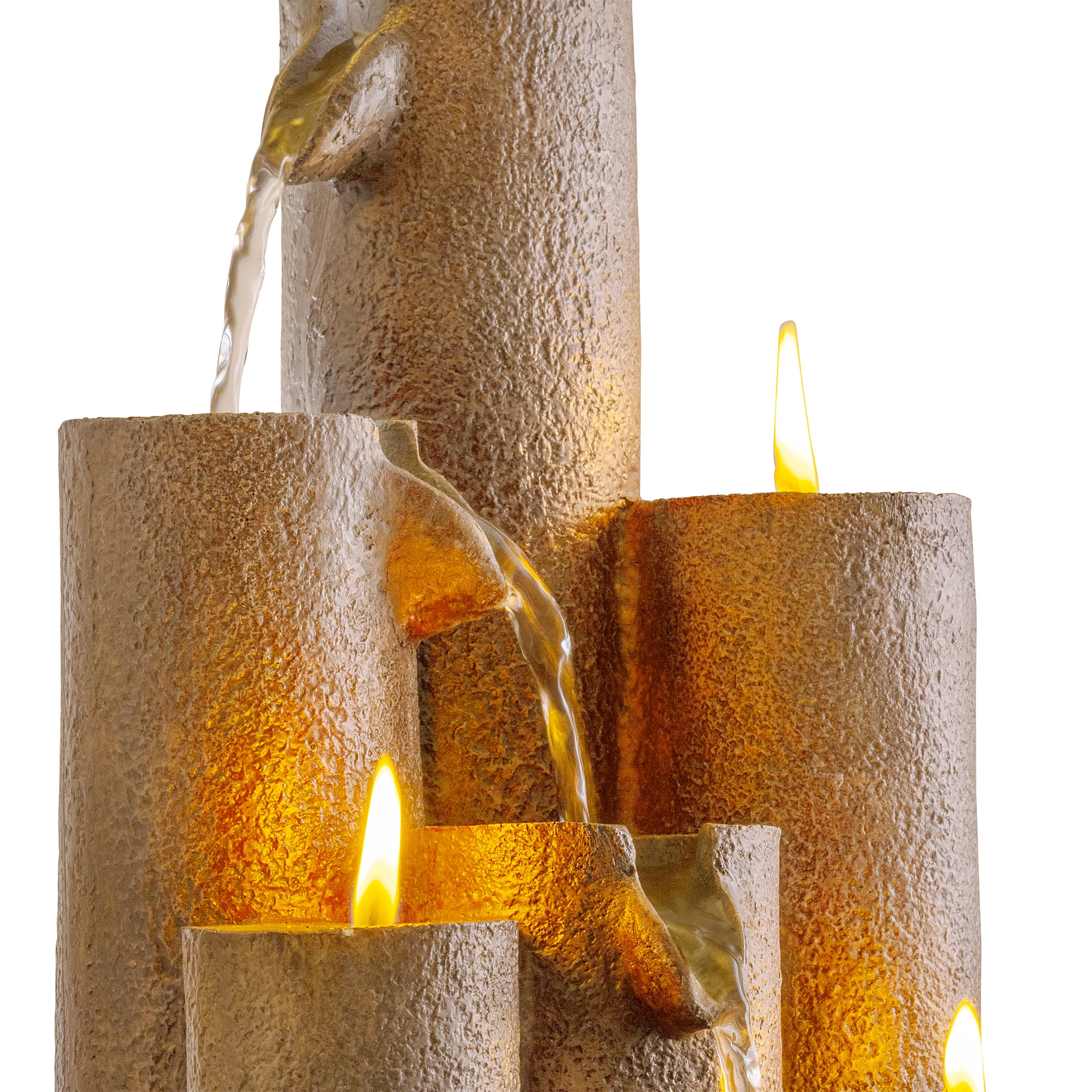 Alpine 11" 3-Tier Polyresin Electric Tabletop Fountain