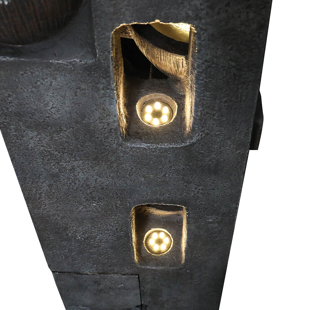 5-tier Outdoor Water Fountain with LED Lights