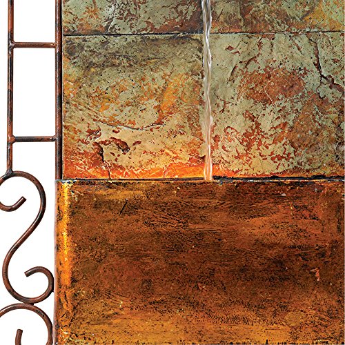 Ibizi Rustic Medallion Wall Fountain with LED Light