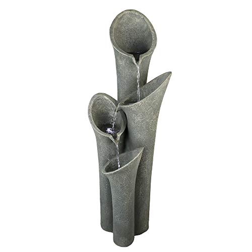 BBabe 33 1/2" Faux Stone Patio Fountain, 4-Tier