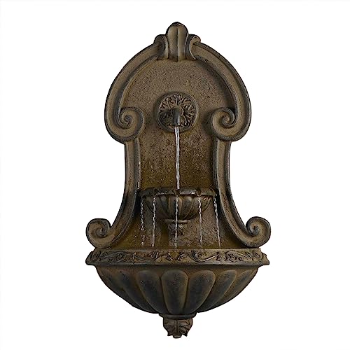 Elegante Copper Brown Wall Fountain 33 Inch