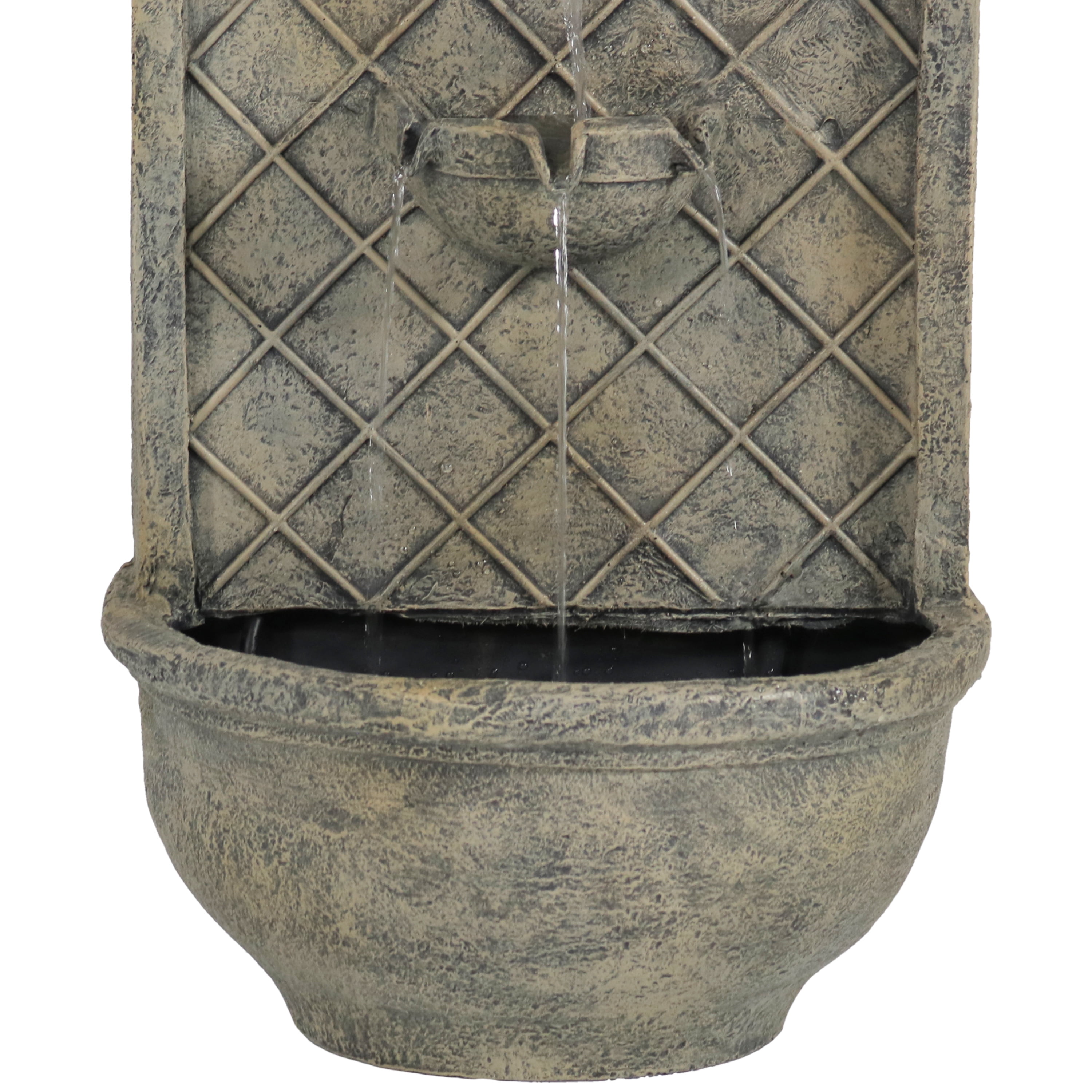 Sunnydaze 26" Electric Messina Wall-Mount Water Fountain
