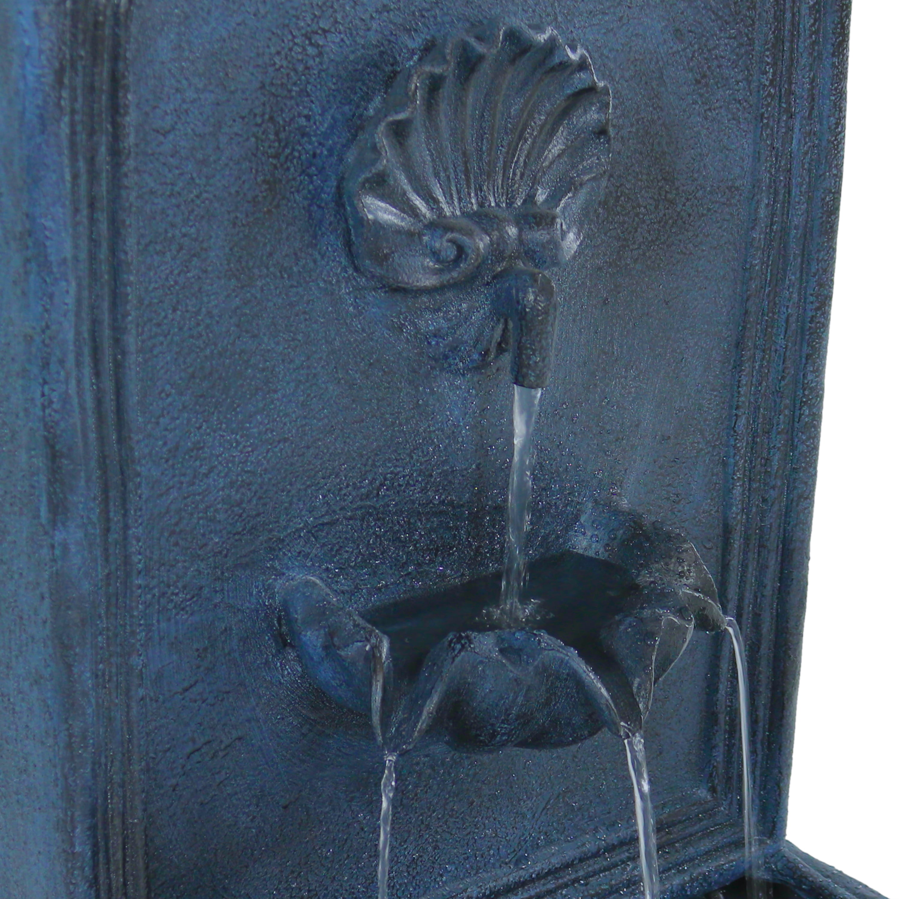 Sunnydaze Electric Seaside Outdoor Wall-Mount Water Fountain