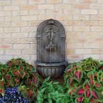 27" Electric Polystone Florence Outdoor Wall-Mount Water Fountain