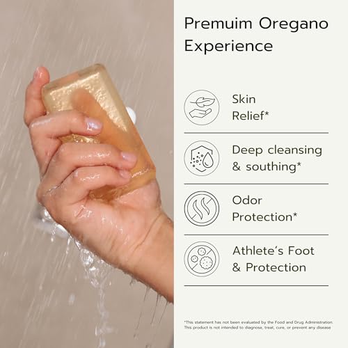 AROMAVITA Oregano Oil Soap - Natural Hand/Body Wash Bar