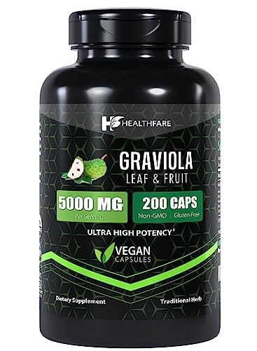 USA Made 5000mg Soursop Graviola Capsules | 200ct
