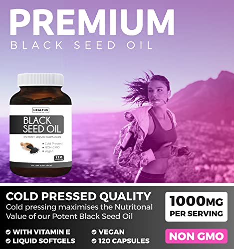 Black Seed Oil Softgel Capsules - Non-GMO & Vegan
