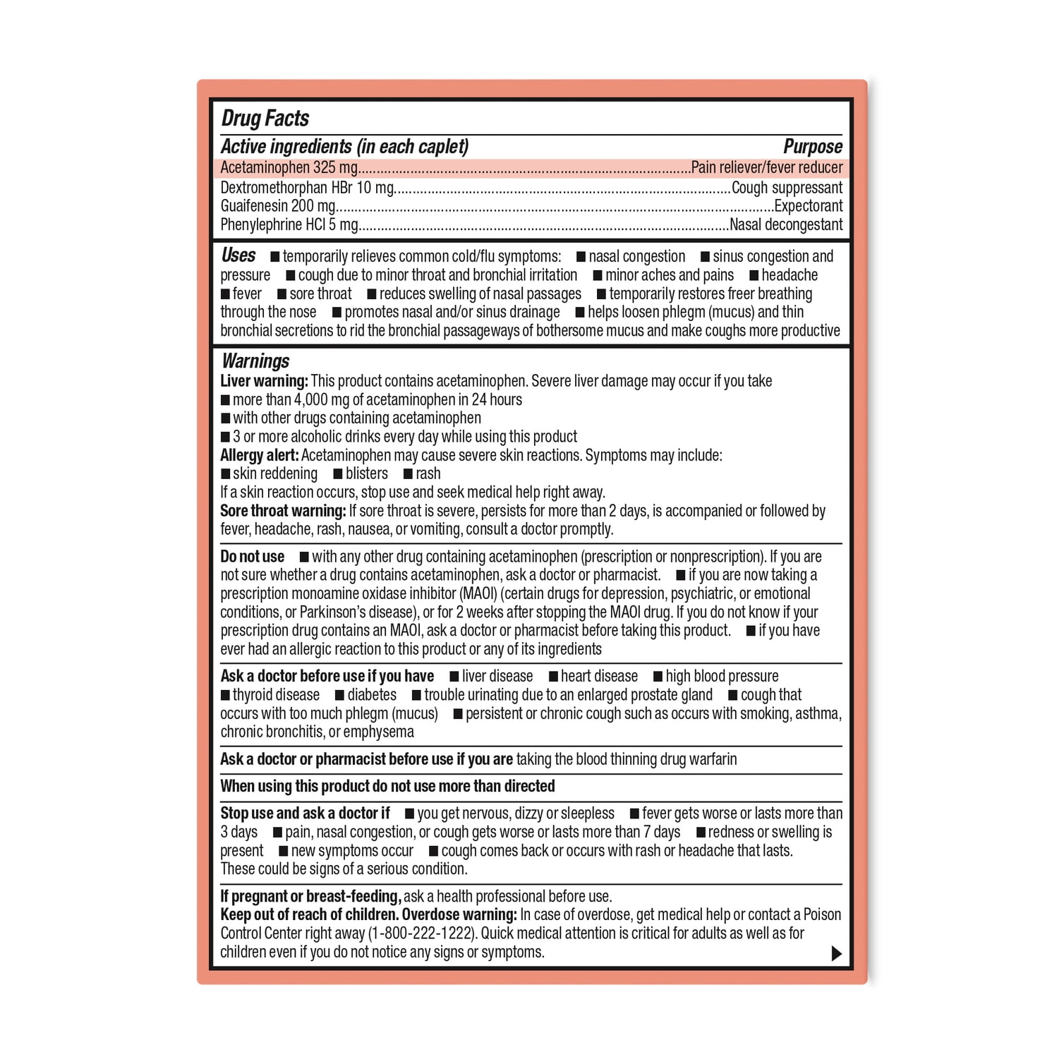 24 Tablets BETR Daytime Cold & Flu Relief