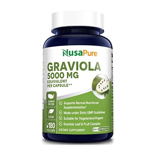 5,000 mg Graviola Extract - 180 Veggie Caps
