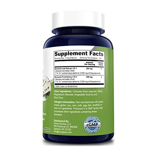 5,000 mg Graviola Extract - 180 Veggie Caps