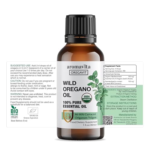 Wild Greek Oregano Oil - Immune Support Supplement