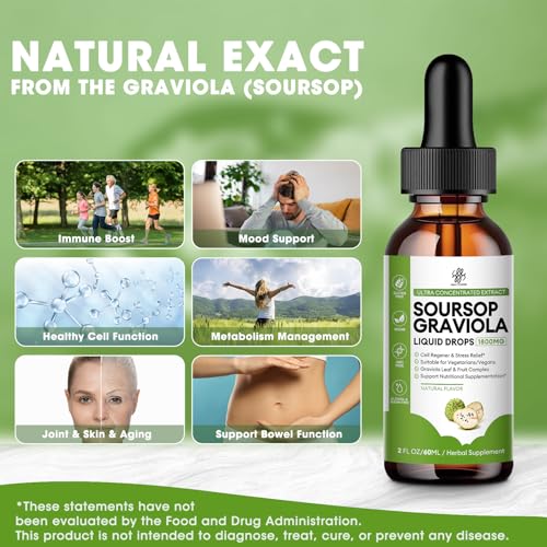 Soursop Graviola Liquid Drops for Health and Wellness
