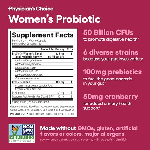 Women's Probiotic with Prebiotics - 50 Billion CFU