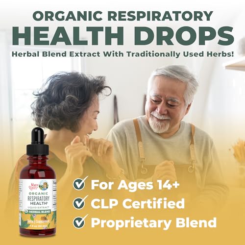 MaryRuth Organic Respiratory Health Drops with Mullein Leaf