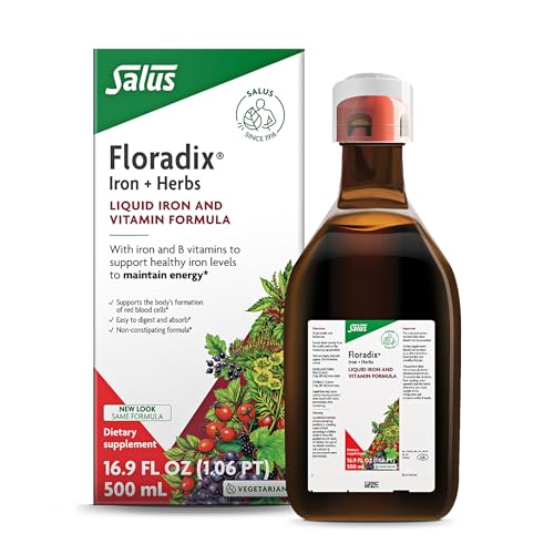 Floradix Vegetarian Iron Liquid Supplement: Energy Support (8 words)
