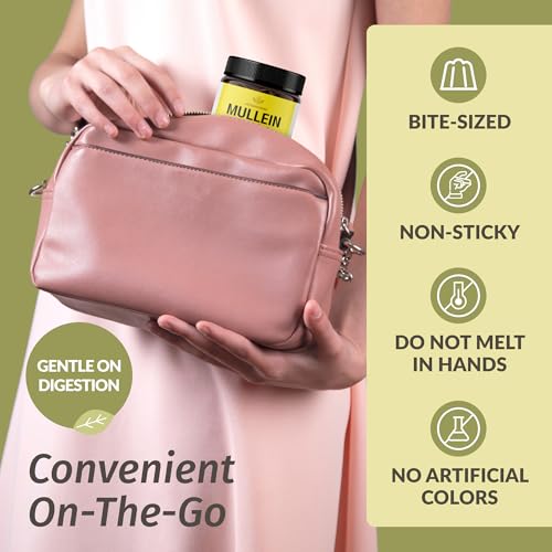 HERBAMAMA Mullein Gummies - Respiratory & Digestive Health Support