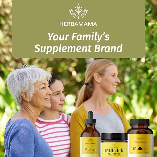 HERBAMAMA Mullein Gummies - Respiratory & Digestive Health Support