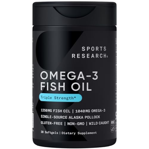 Triple Strength Omega-3 Fish Oil: Wild Alaskan Pollock - 30 Softgels