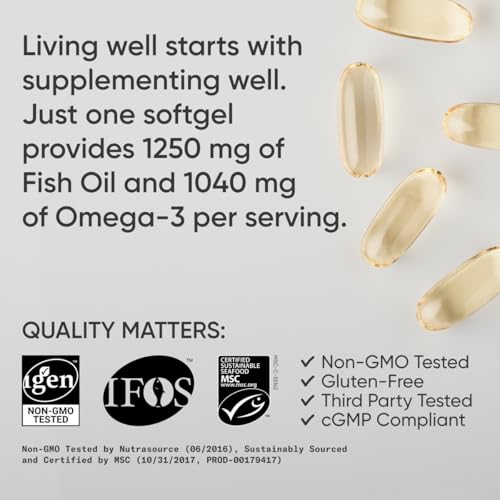 Triple Strength Omega-3 Fish Oil: Wild Alaskan Pollock - 30 Softgels