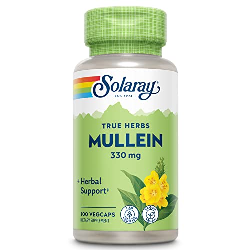 SOLARAY 100ct Mullein Leaf 330 mg - Herbal Support