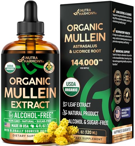 Organic Mullein Lung Detox & Bronchial Cleanse Drops