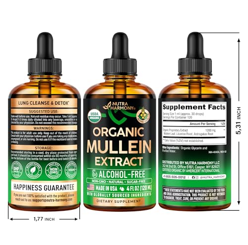Organic Mullein Lung Detox & Bronchial Cleanse Drops
