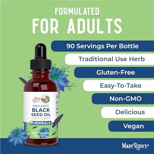 MaryRuth's Organic Black Seed Oil Drops - 3 Month Supply