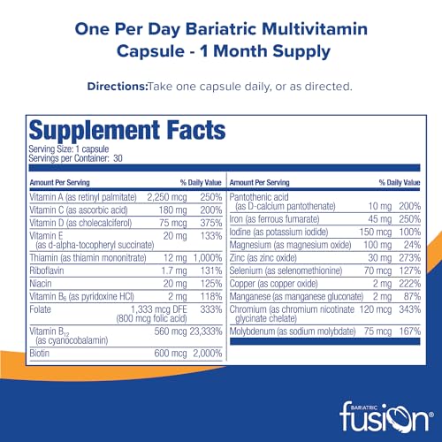 Bariatric Fusion: Iron-Rich Multivitamin for Weight Loss Surgery