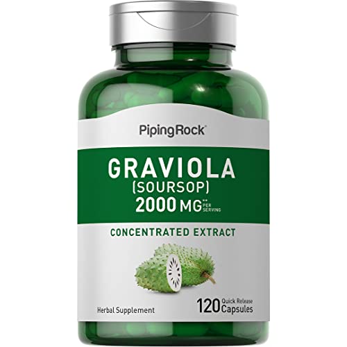 Piping Rock Graviola Capsules 2000mg | 120 Count | Soursop Extract