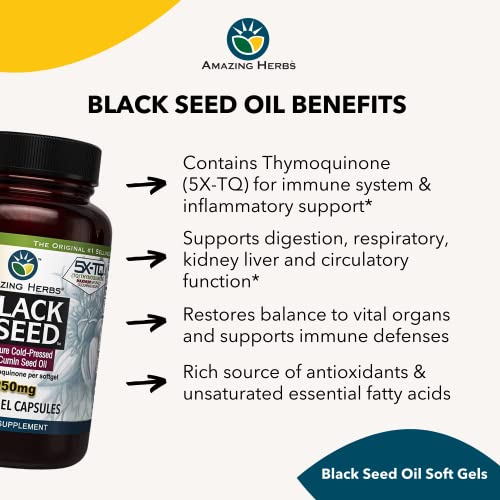 High Potency Black Seed Oil Capsules - 60 Count