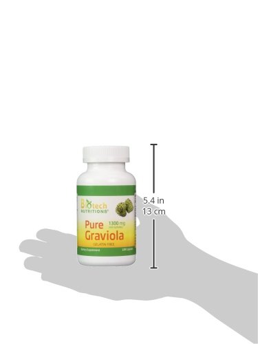 Graviola 1300mg Capsules – 100% Pure - 120 count