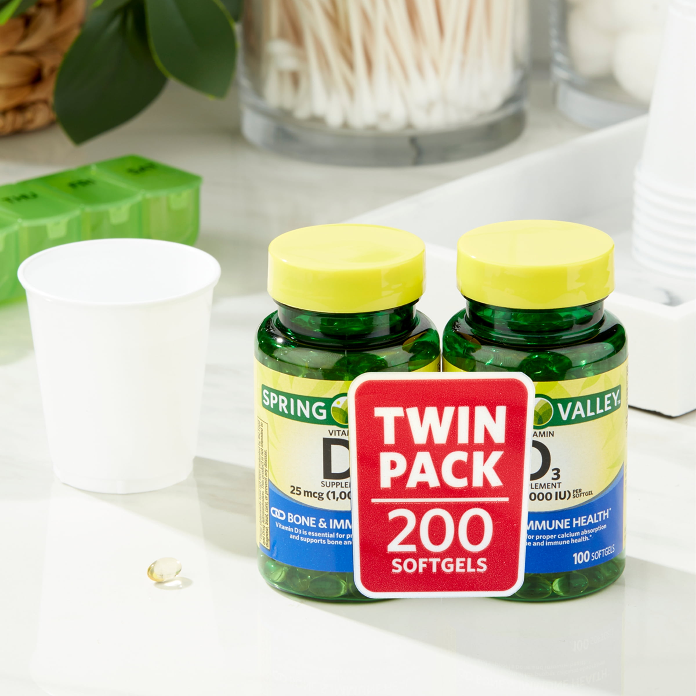 Vitamin D3 Softgels - 200ct (2pk)