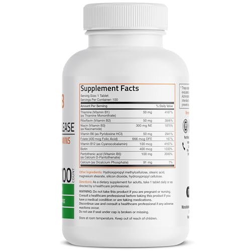 Bronson Super B Vitamin Complex - 100 Tablets