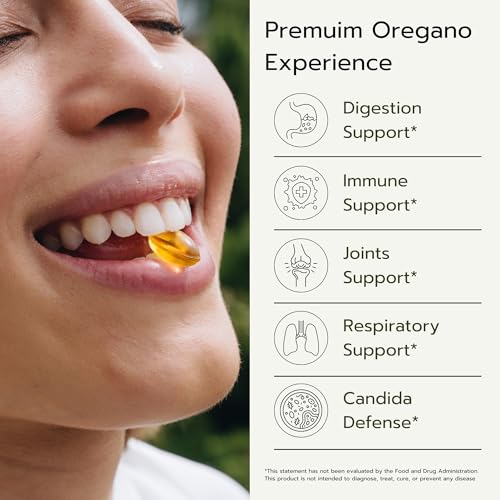 Organic Oregano Oil Capsules - Vegan Formula