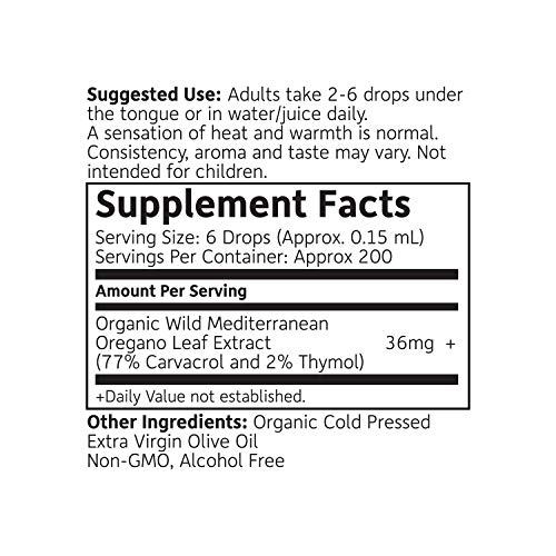 Organic Oregano Oil - Immune Support Drops