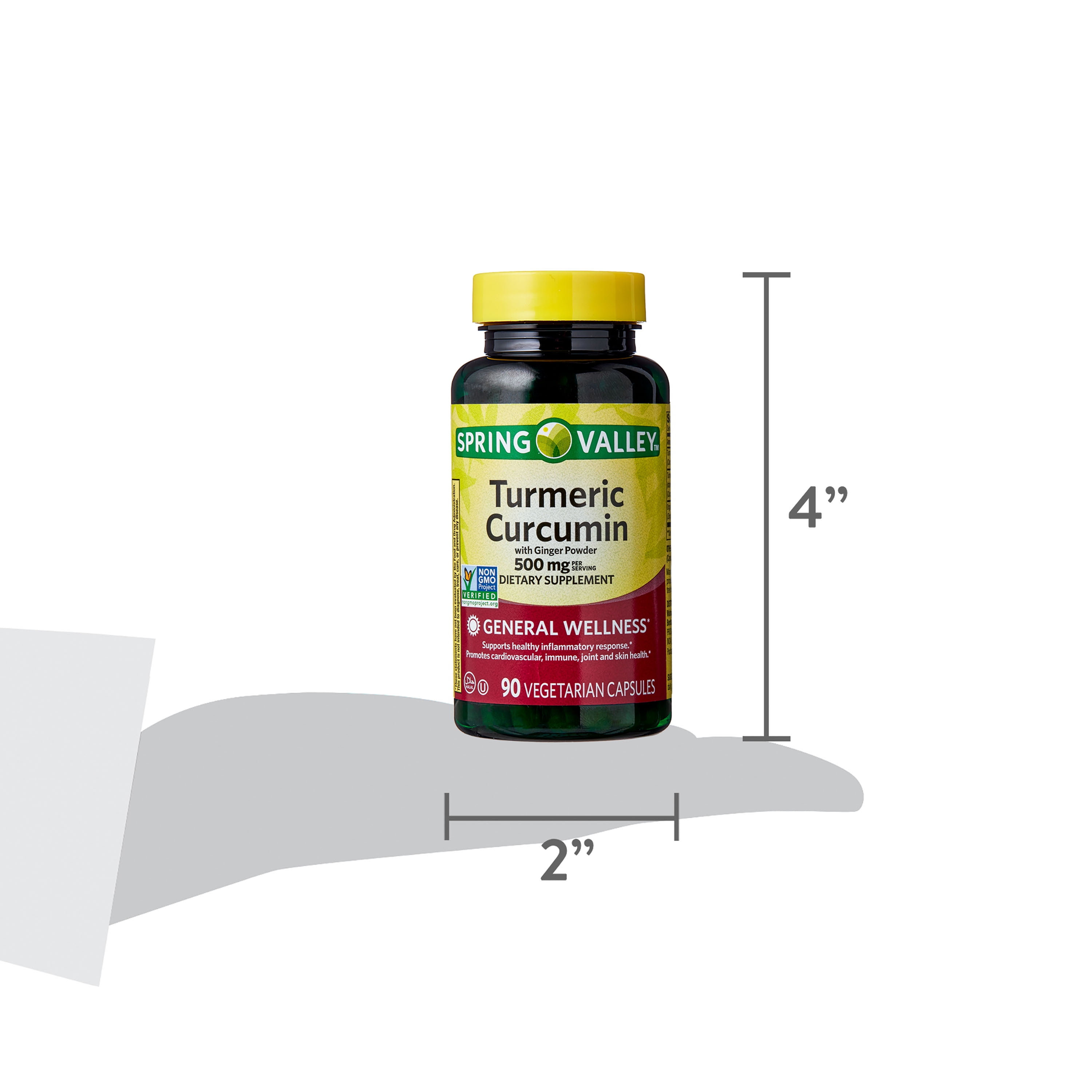 Turmeric Curcumin 500mg Veg Capsules - 90ct