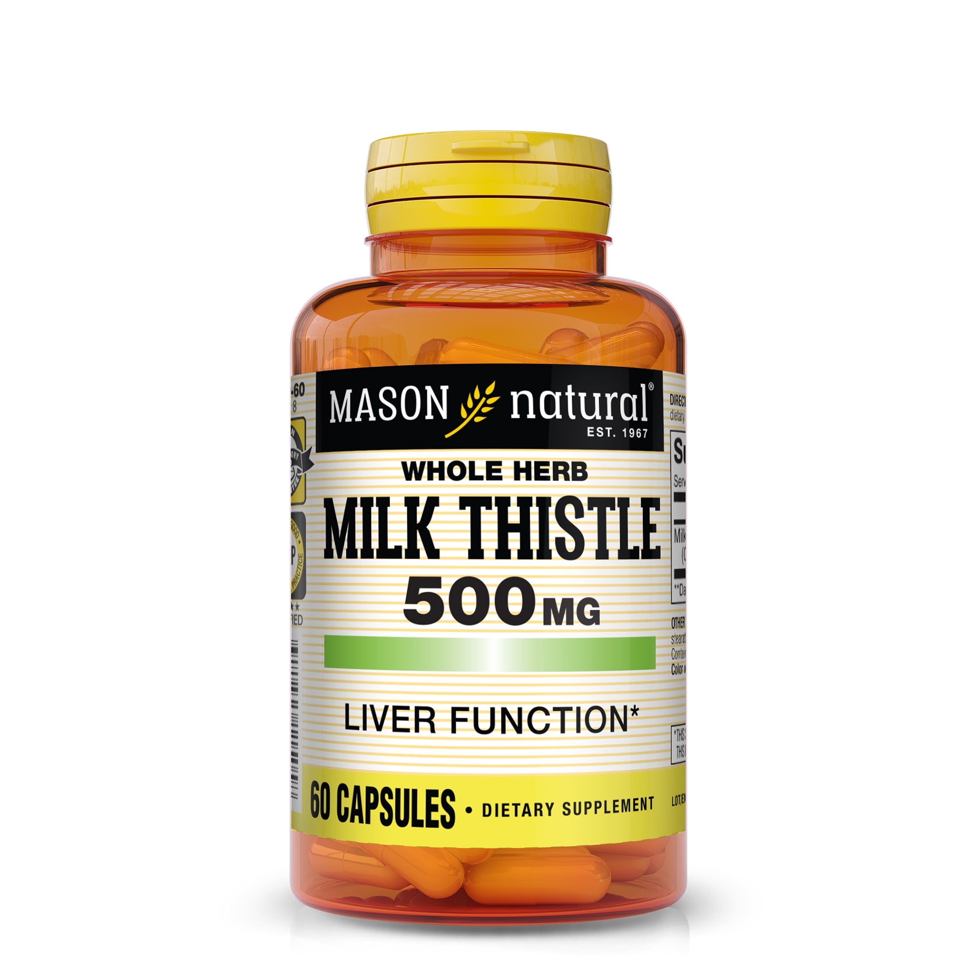 500mg Milk Thistle Capsules - Liver Function Support