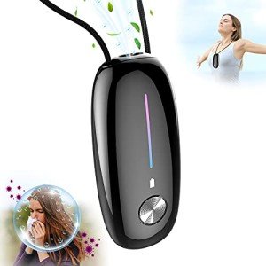 Wearable Mini Air Purifier Necklace - Black
