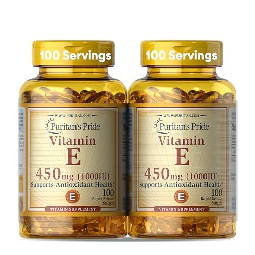 Puritans Pride Vitamin E, 450mg, 100ct (Pack of 2)