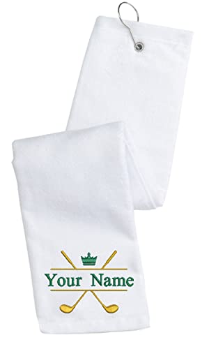 Customizable Embroidered Golf Towel with Club Design