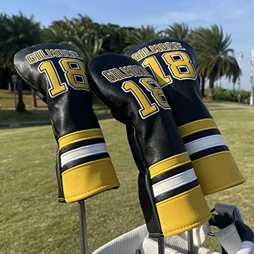 Premium Leather Golf Club Headcovers Set with Number Tags
