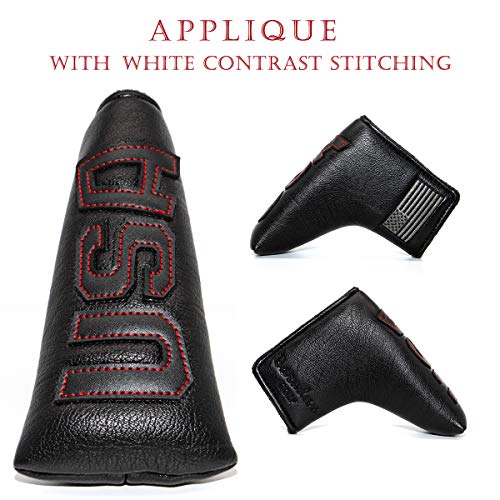 Barudan Golf Black Blade Putter Headcovers with USA Flag
