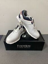 FootJoy Pro|SL Golf Shoe, White/Navy/Red, Men's Size 12