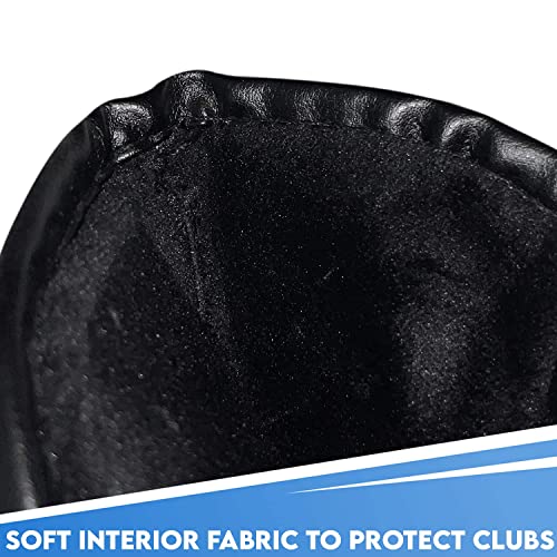 Premium Magnetic Leather Iron & Wedge Club Head Covers